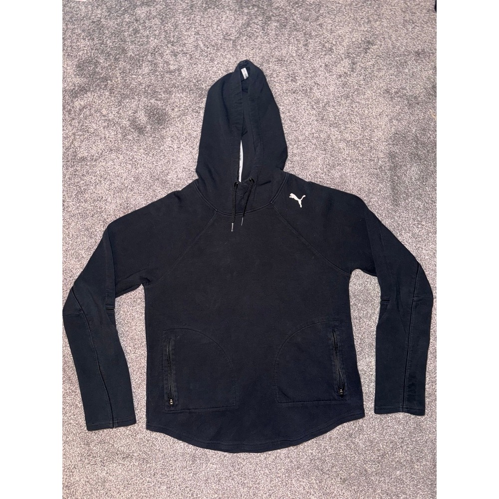 Puma Unisex Pullover Black‎ Hoodie - Size Medium